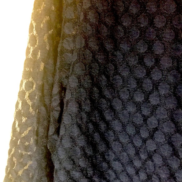 Style & Co. long sleeve size xl blue texture pattern sheer hem top - Picture 5 of 11